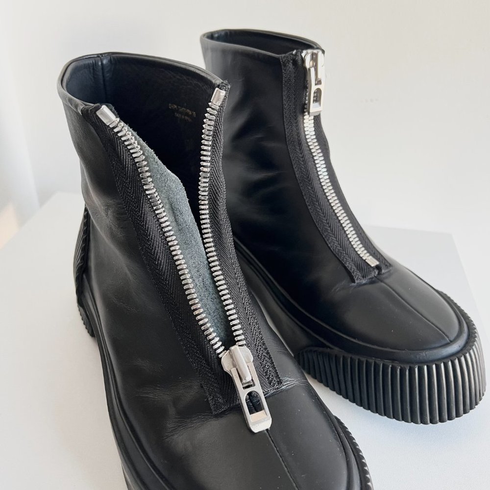 3.1 Phillip Lim black zip up Lela combat lugged platform ankle boots - Picture 6 of 14